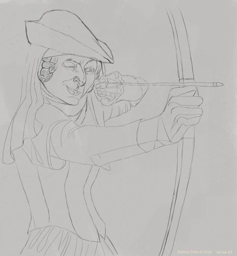 Hunter rough drawing